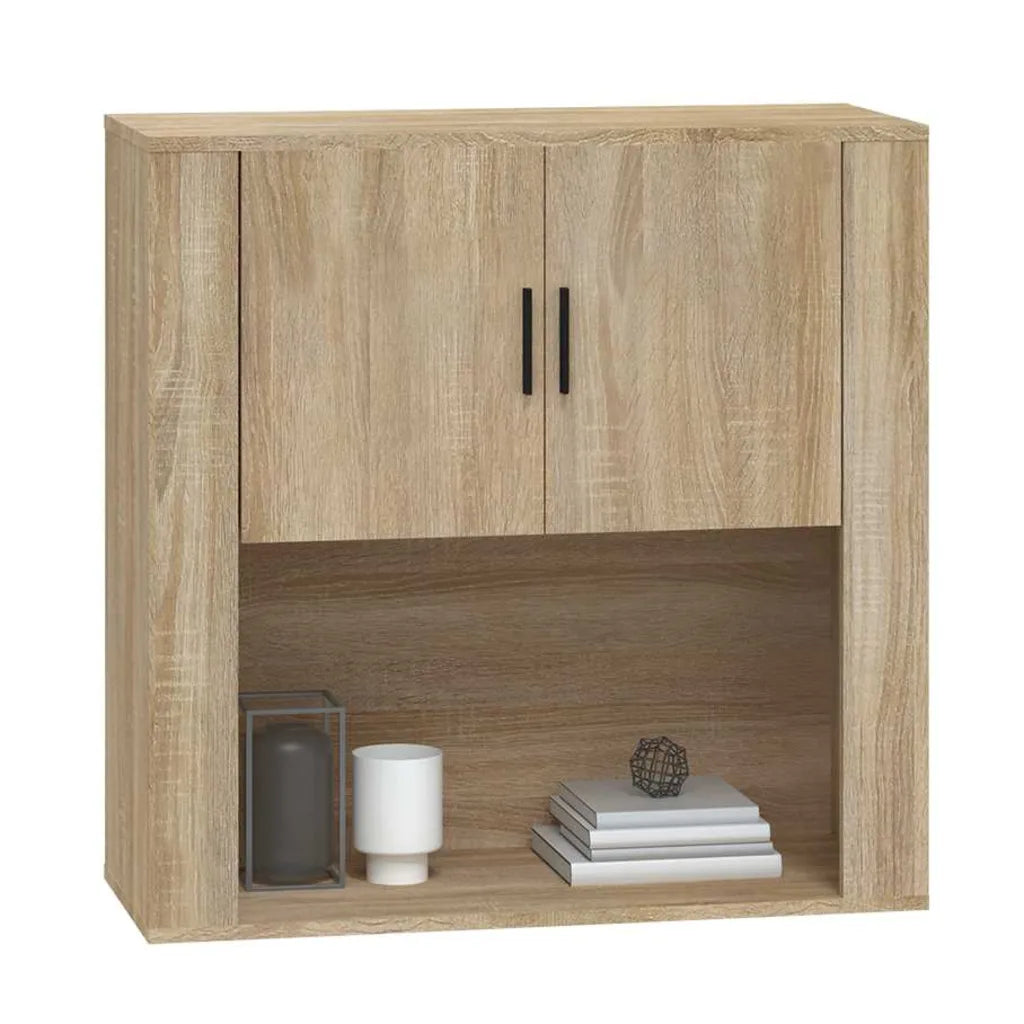 Vægskab 80x33x80 cm konstrueret træ sonoma-eg