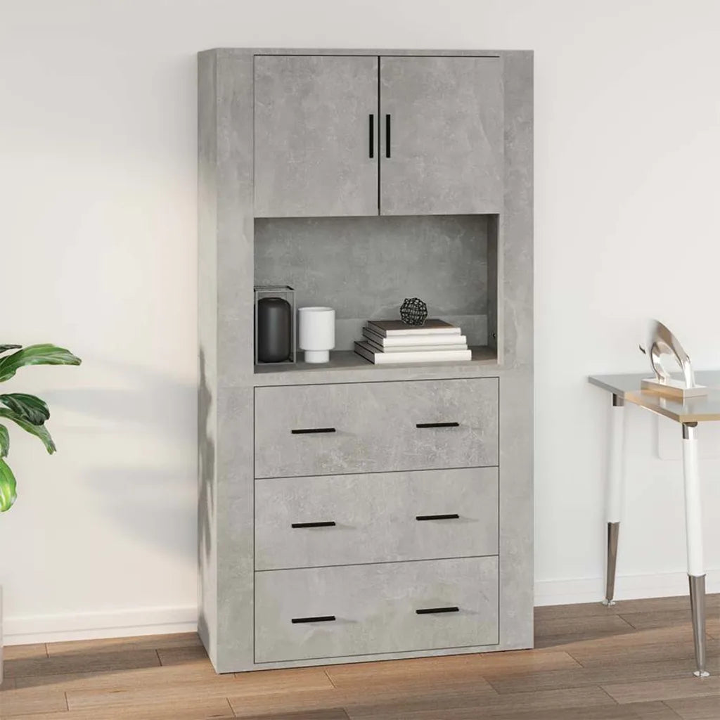 Vægskab 80x33x80 cm konstrueret træ sonoma-eg