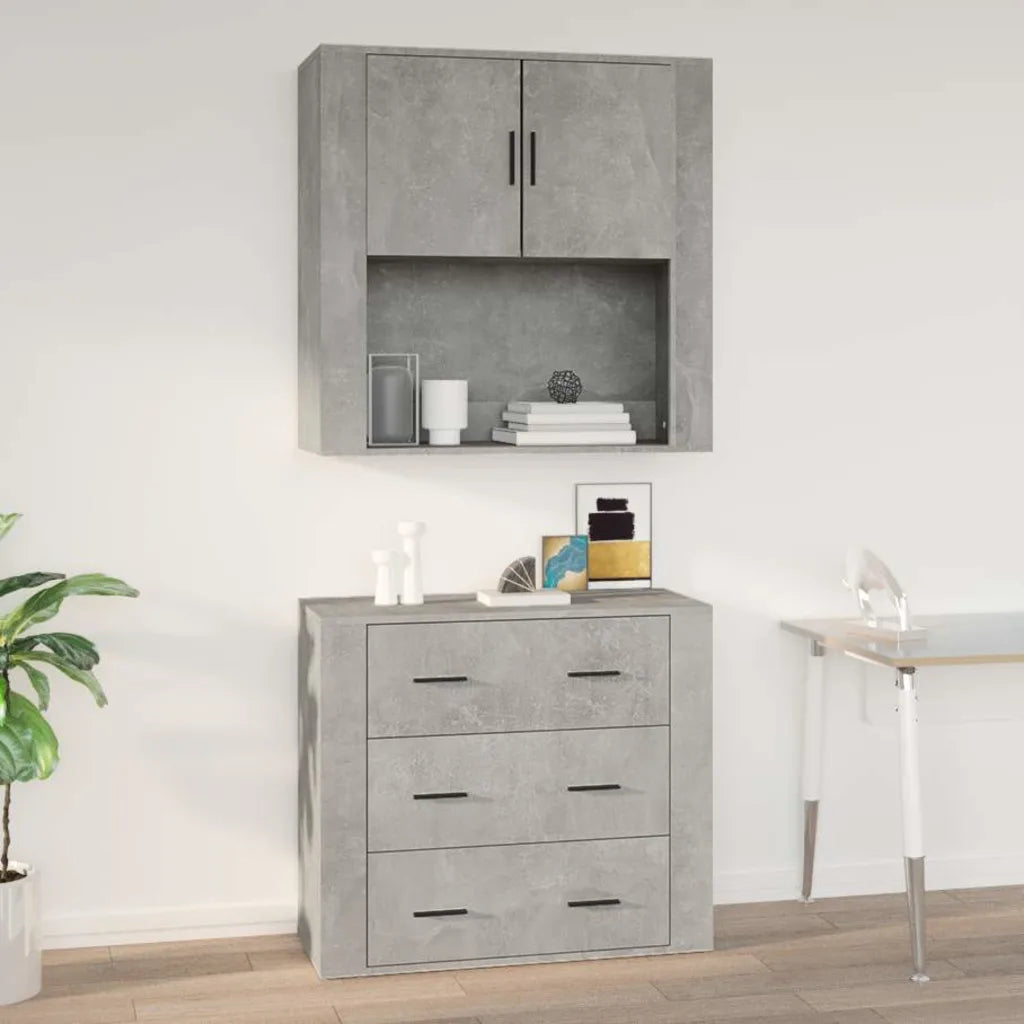Vægskab 80x33x80 cm konstrueret træ sonoma-eg