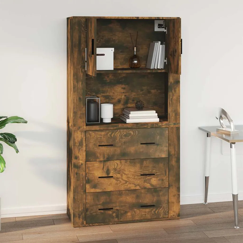 Vægskab 80x33x80 cm konstrueret træ sonoma-eg