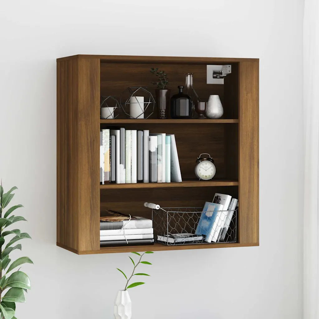 Vægskab 80x33x80 cm konstrueret træ sonoma-eg