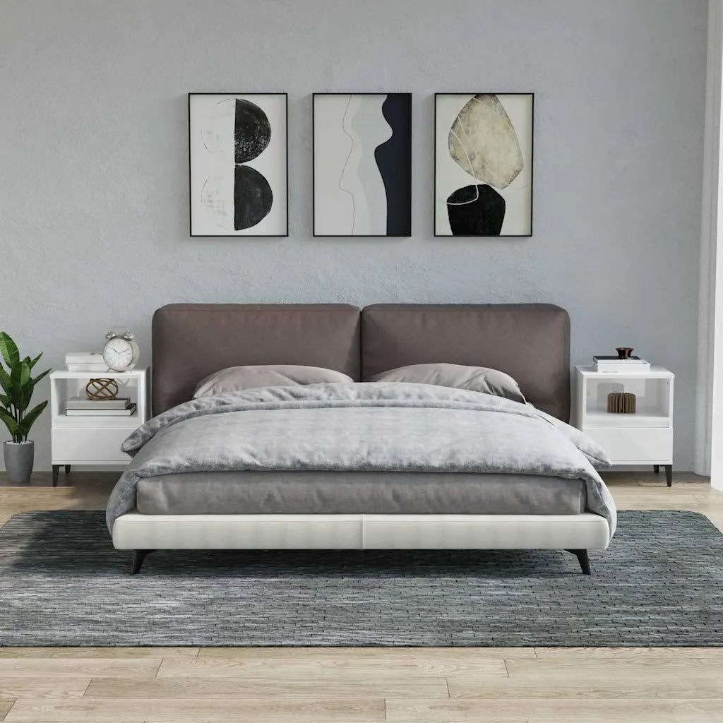 Sengeborde 2 stk. 40x35x50 cm røget egetræsfarve
