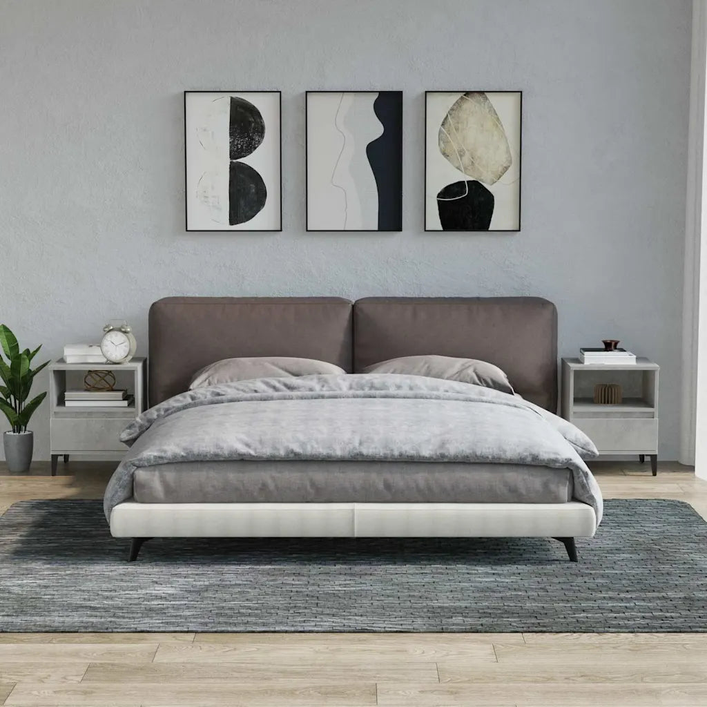 Sengeborde 2 stk. 40x35x50 cm røget egetræsfarve