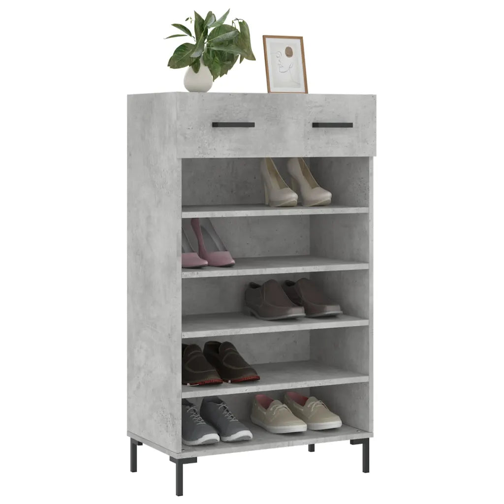 Skoreol 60x35x105 cm konstrueret træ betongrå