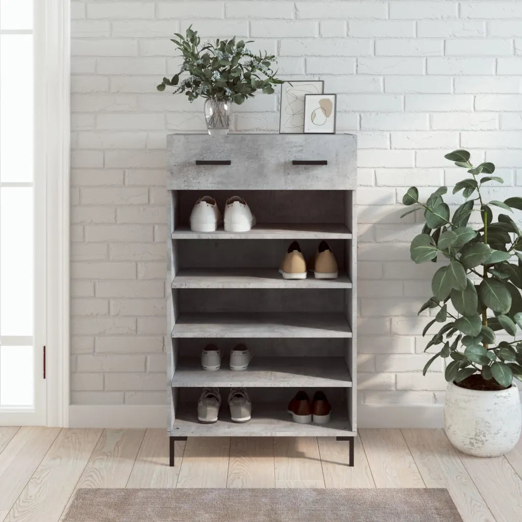 Skoreol 60x35x105 cm konstrueret træ betongrå