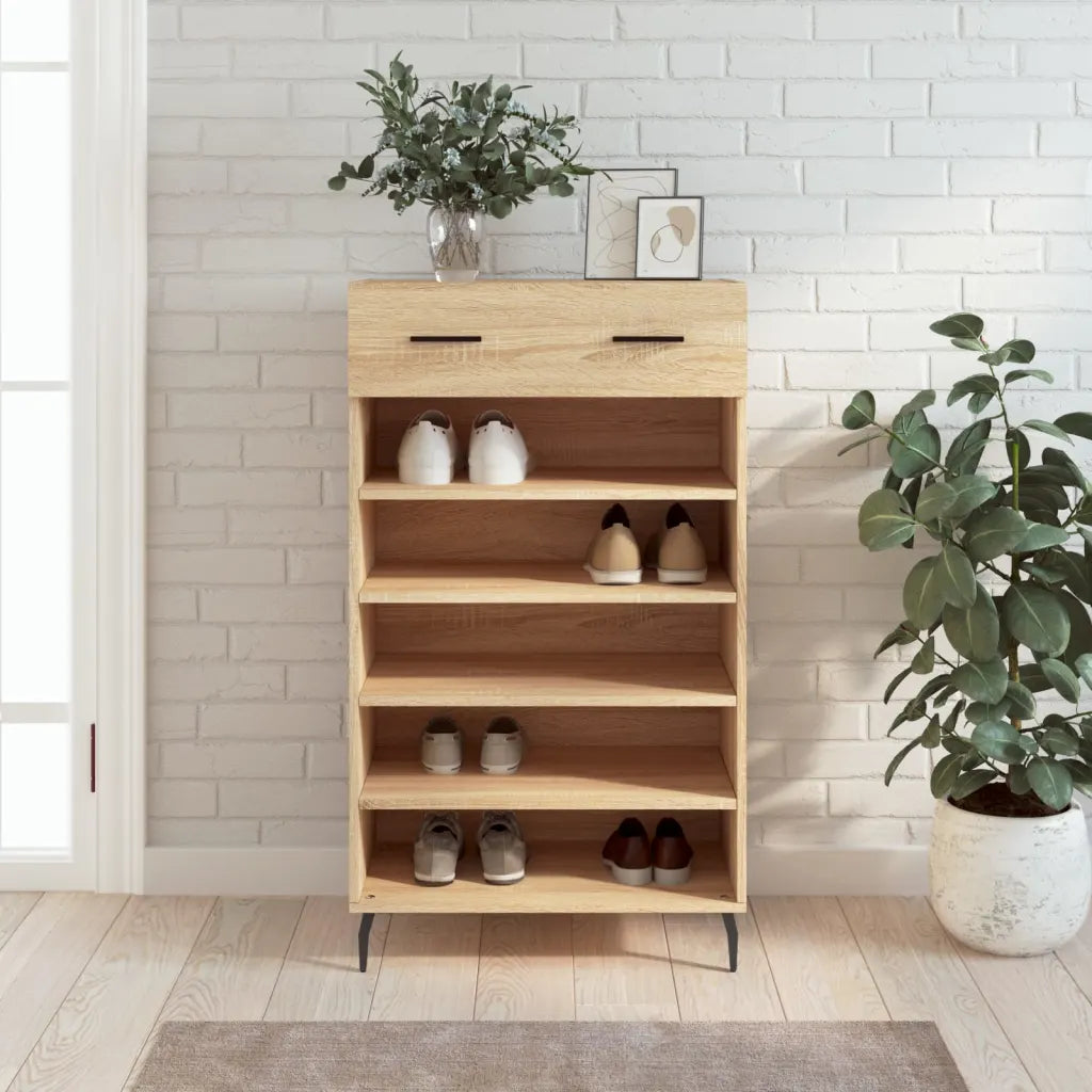 Skoreol 60x35x105 cm konstrueret træ sonoma-eg