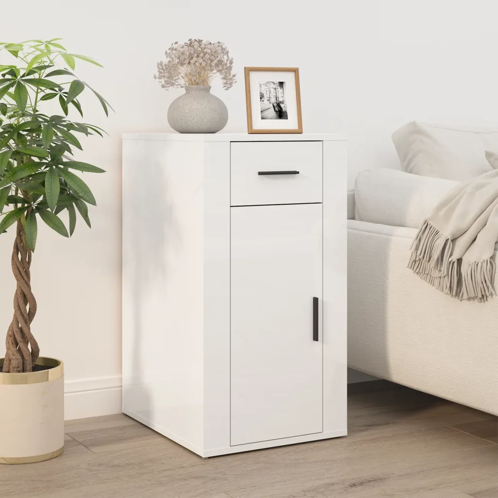 Skrivebordsskab 40x49x75 cm konstrueret træ sonoma-eg