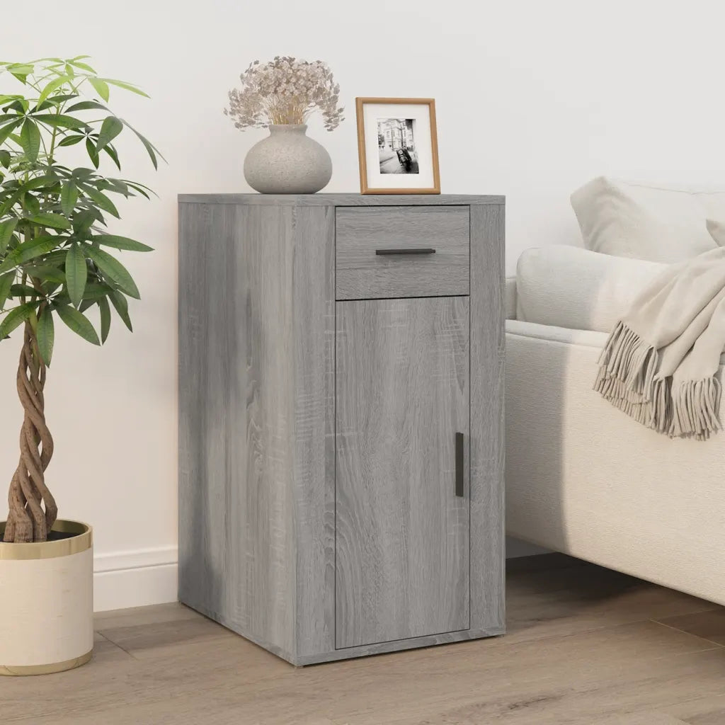 Skrivebordsskab 40x49x75 cm konstrueret træ sonoma-eg