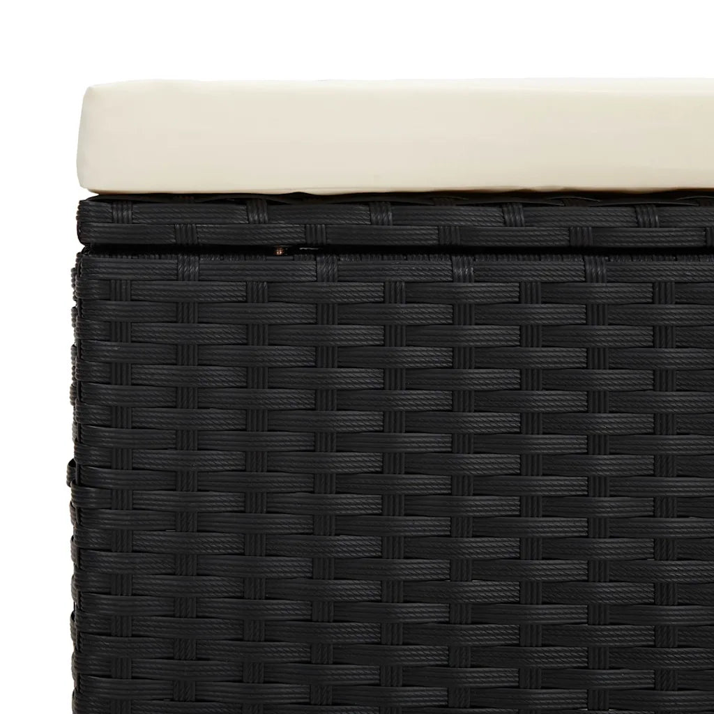 Ottomaner med hynder 2 stk. 40x30x40 cm polyrattan