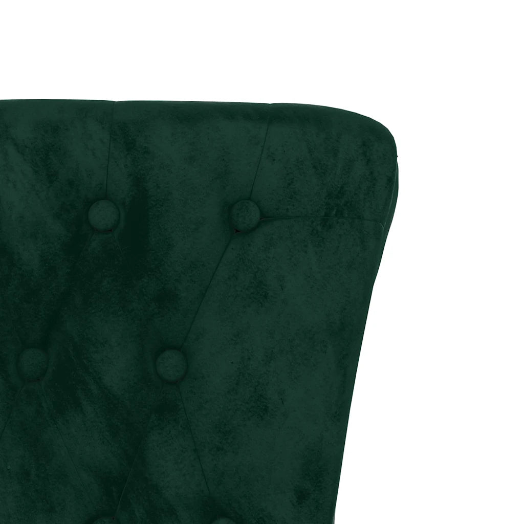 Stol med høj ryg knapdesign velour