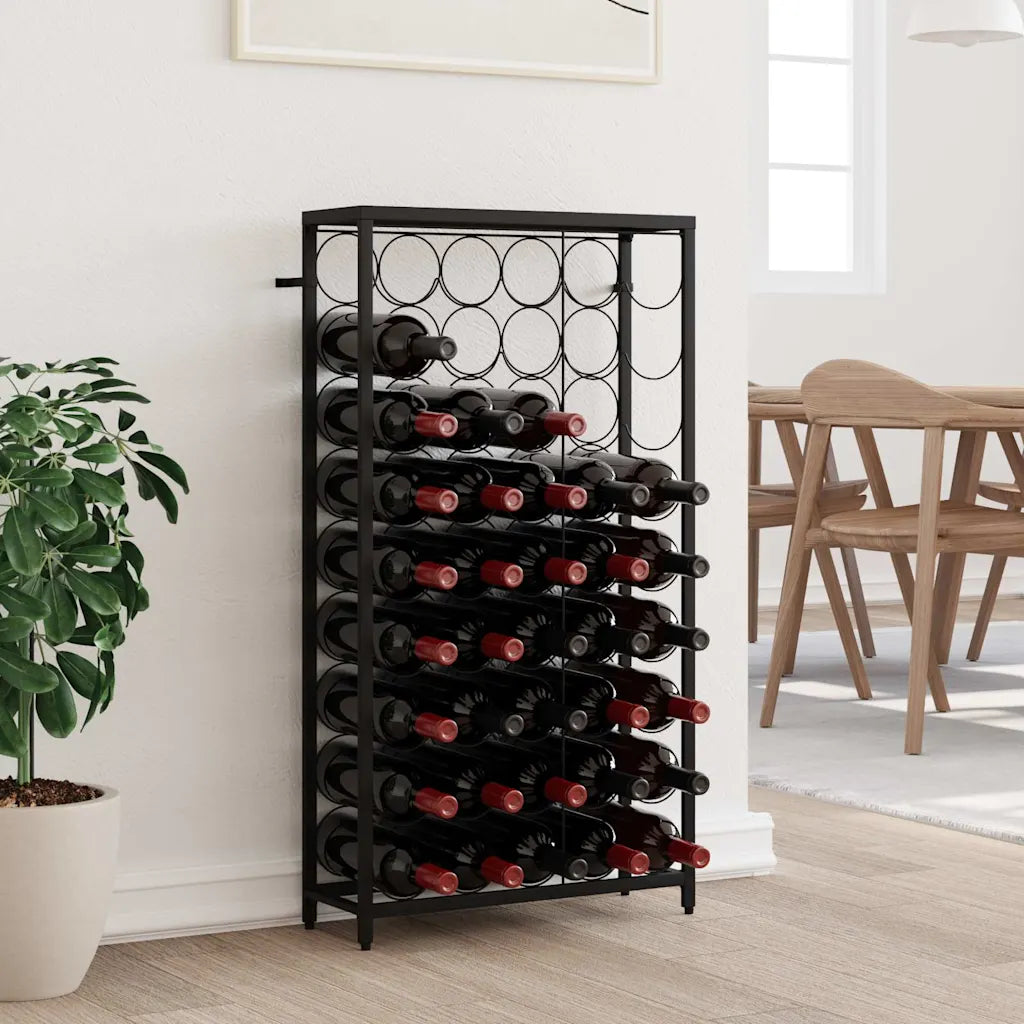 Vinreol til 45 flasker 54x18x100 cm smedejern