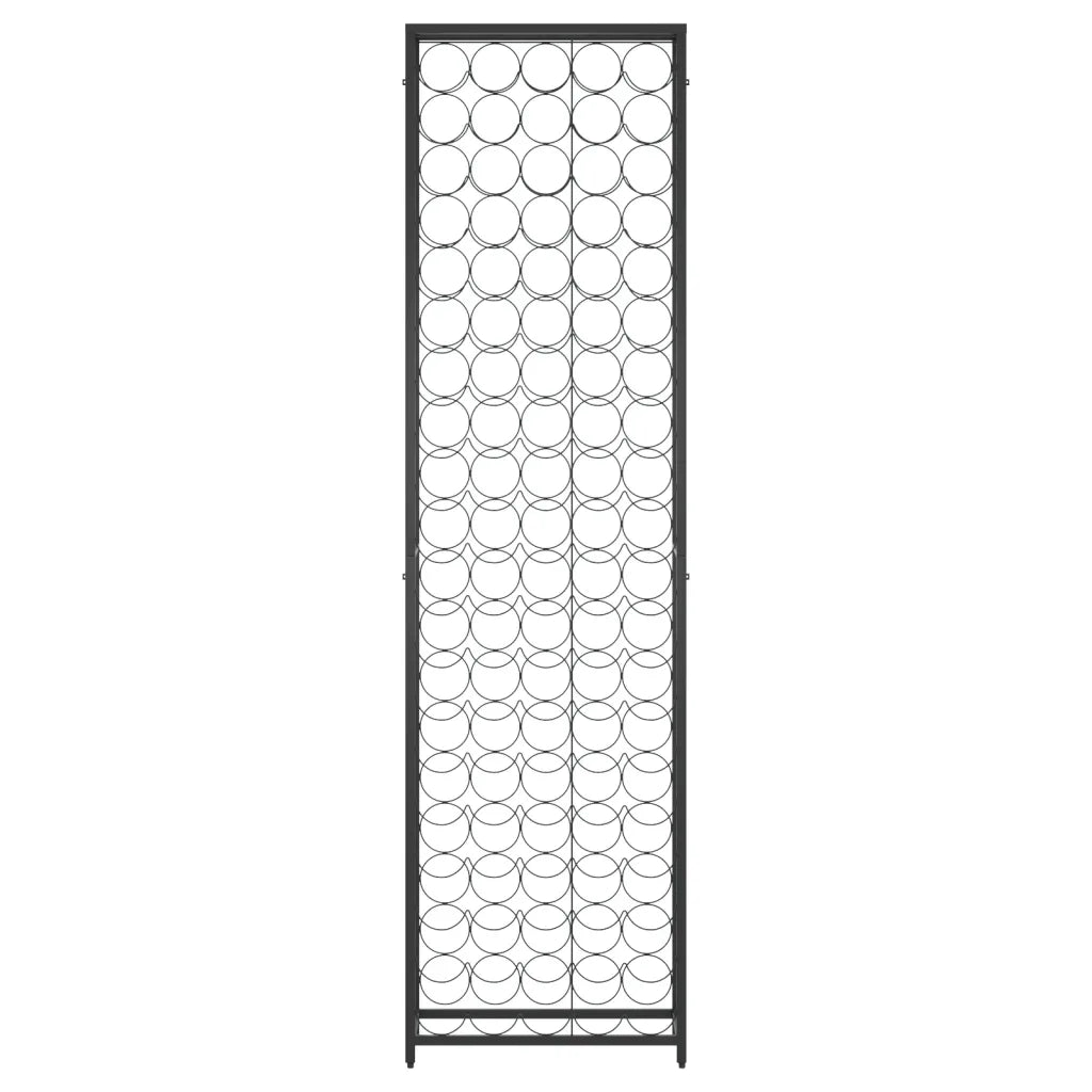 Vinreol til 95 flasker 54x18x200 cm smedejern