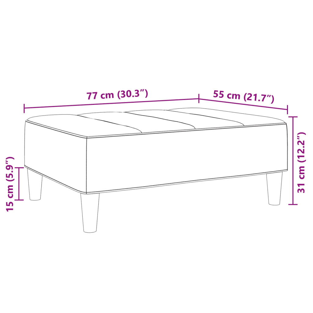 Fodskammel 77x55x31 cm stof patchwork