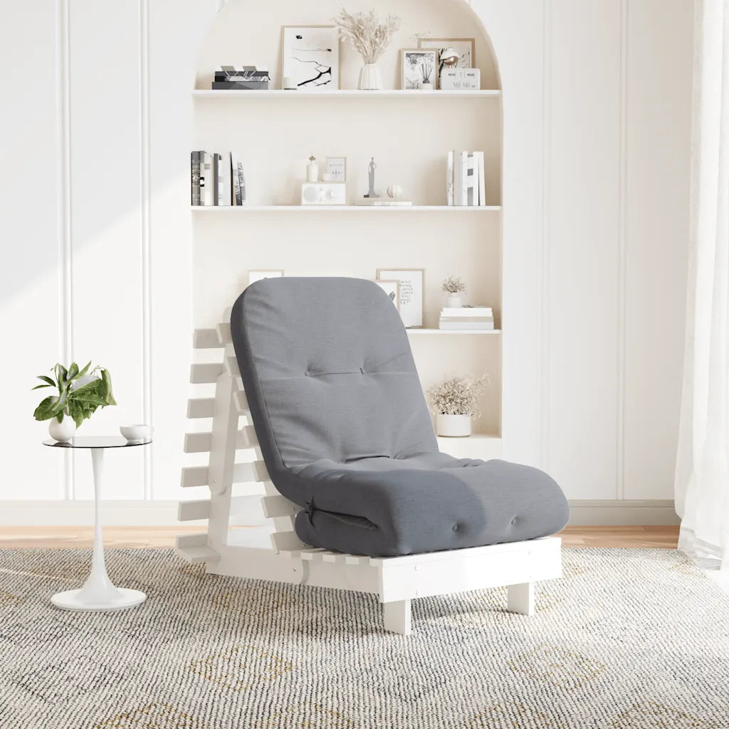 Futon med madras i massivt fyrretræ
