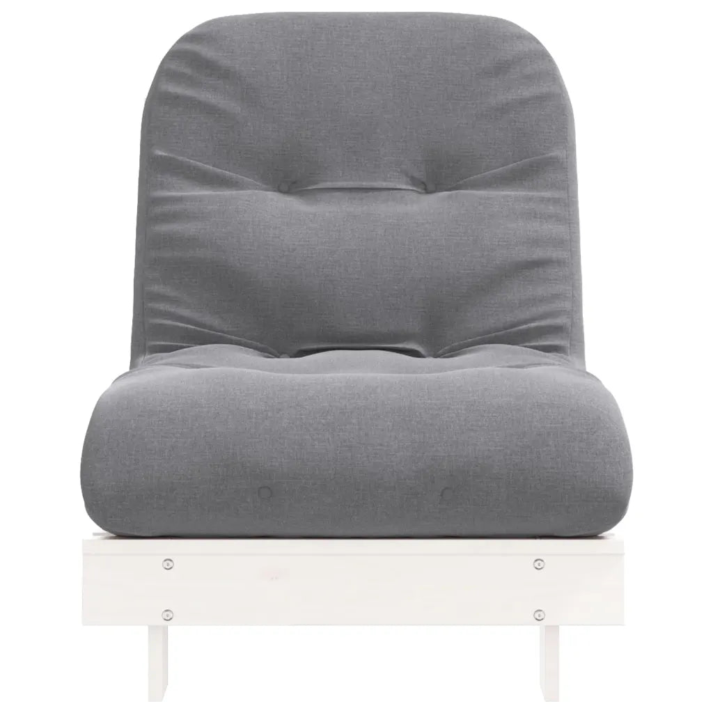Futon med madras i massivt fyrretræ