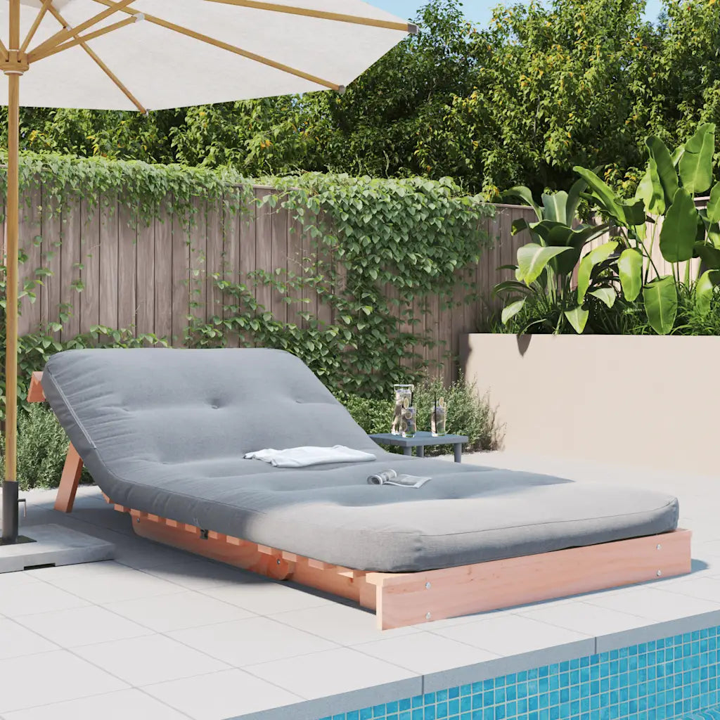 Futon med madras i massivt fyrretræ