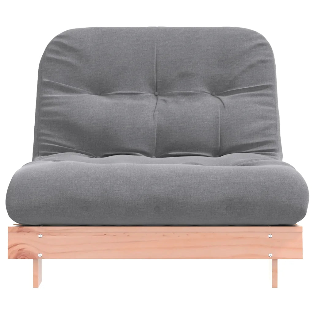 Futon med madras i massivt fyrretræ