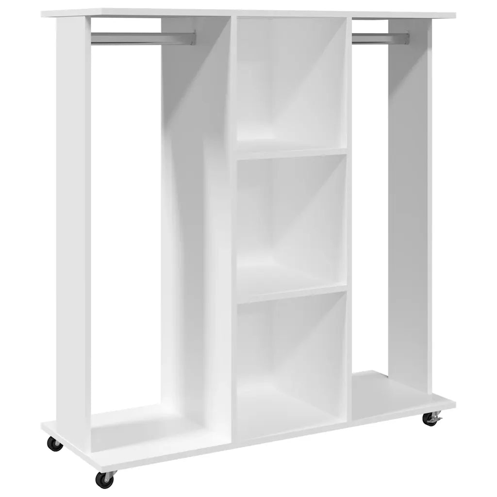 Klædeskab med hjul 102x38x110 cm konstrueret træ sonoma-eg