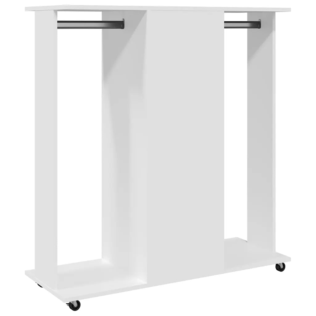 Klædeskab med hjul 102x38x110 cm konstrueret træ sonoma-eg