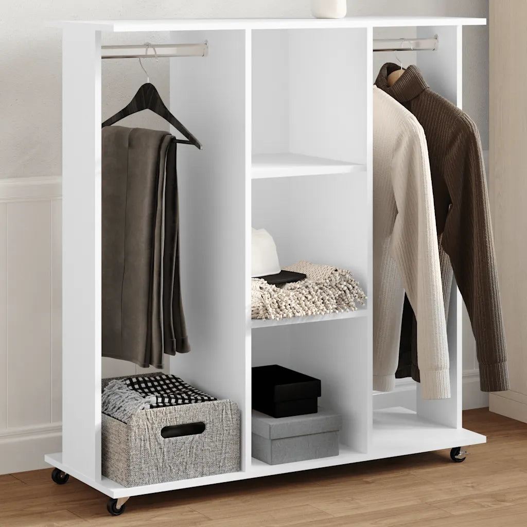 Klædeskab med hjul 102x38x110 cm konstrueret træ sonoma-eg