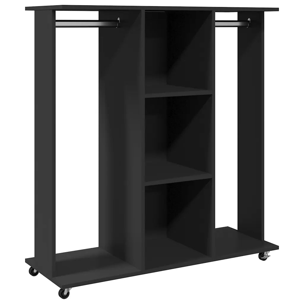 Klædeskab med hjul 102x38x110 cm konstrueret træ sonoma-eg