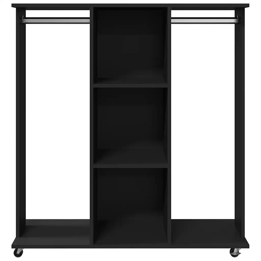 Klædeskab med hjul 102x38x110 cm konstrueret træ sonoma-eg