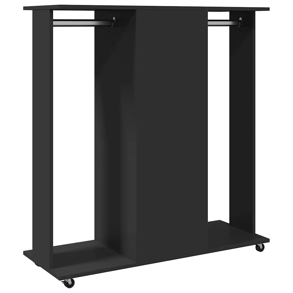 Klædeskab med hjul 102x38x110 cm konstrueret træ sonoma-eg