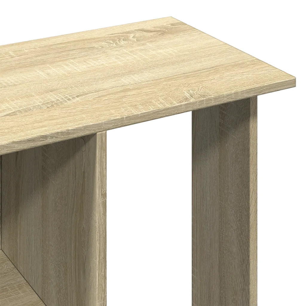 Klædeskab med hjul 102x38x110 cm konstrueret træ sonoma-eg