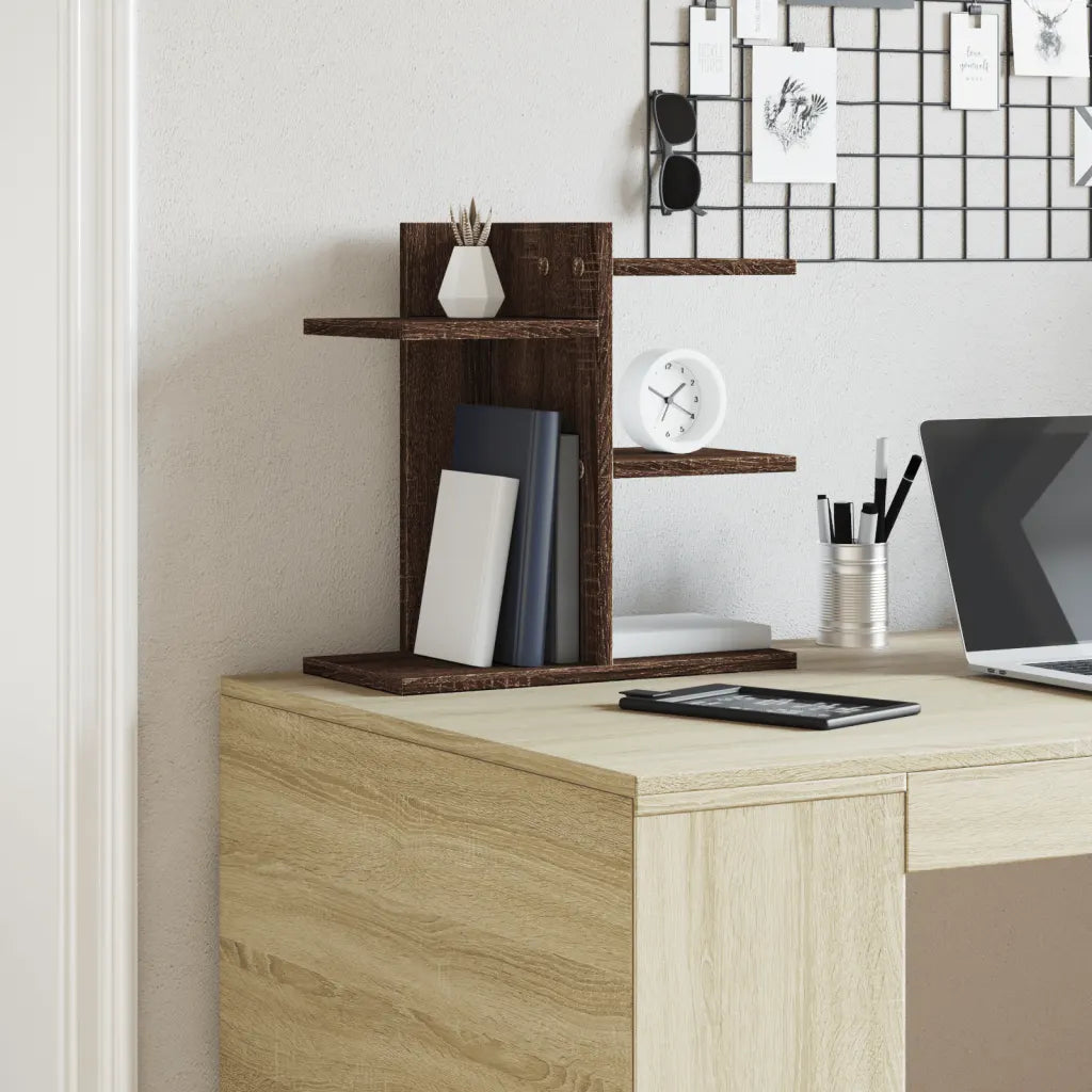 Hylde til skrivebord 42x21,5x42 cm konstrueret træ