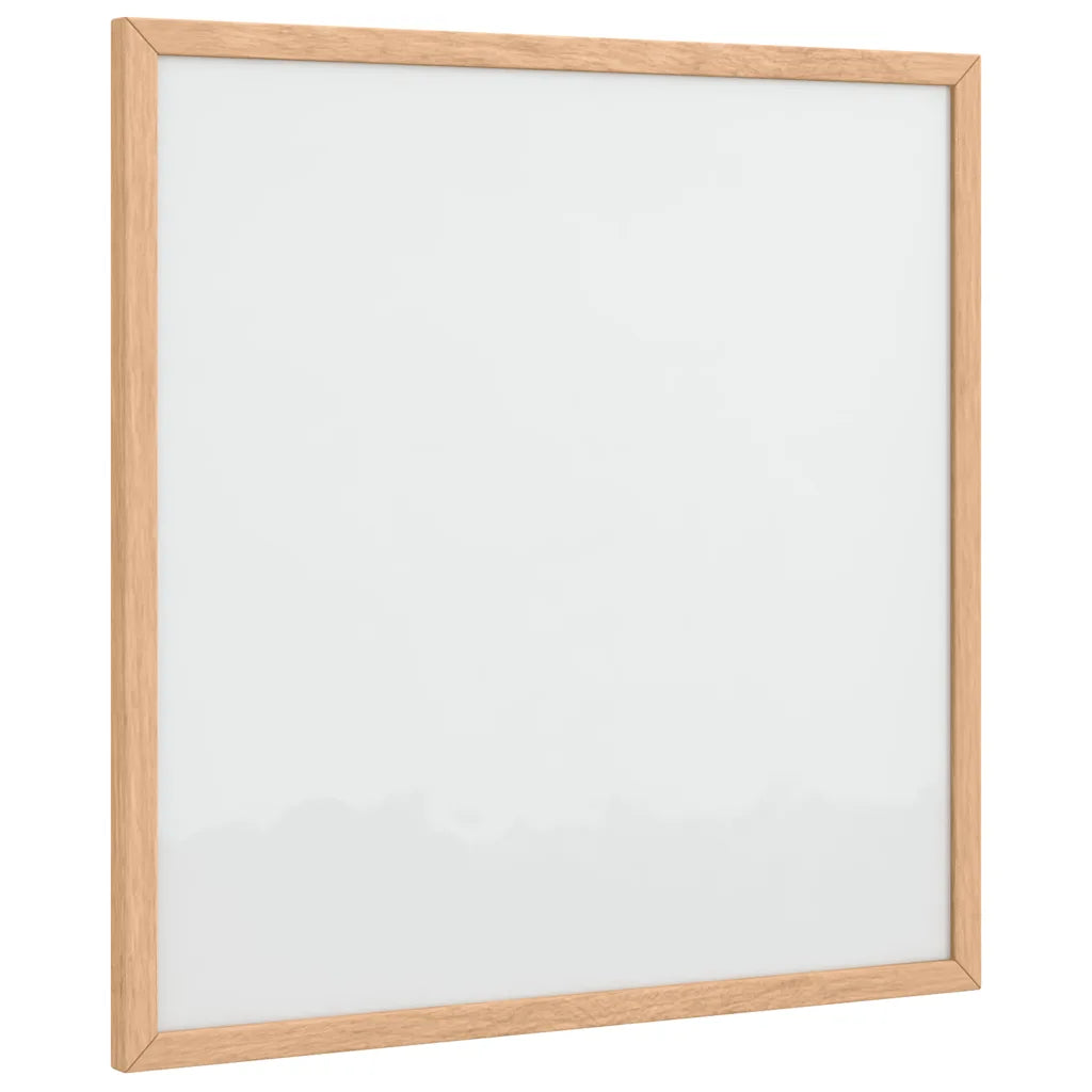 Magnetisk whiteboardtavle med ramme af massivt fyrretræ 40x40cm
