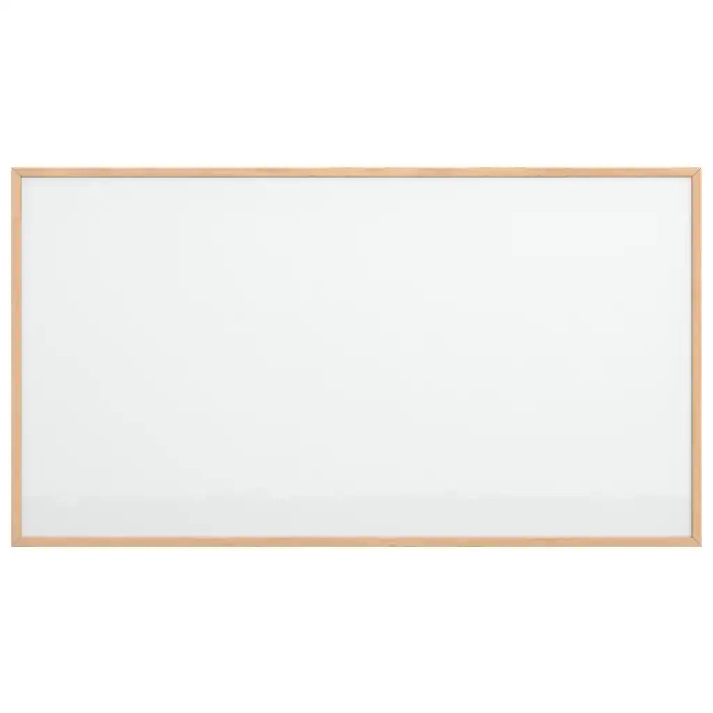 Magnetisk whiteboardtavle med ramme i massivt fyrretræ 100x55 cm