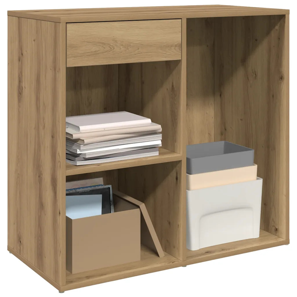 Badeværelsesskab 80x40x75 cm konstrueret træ kunsteg