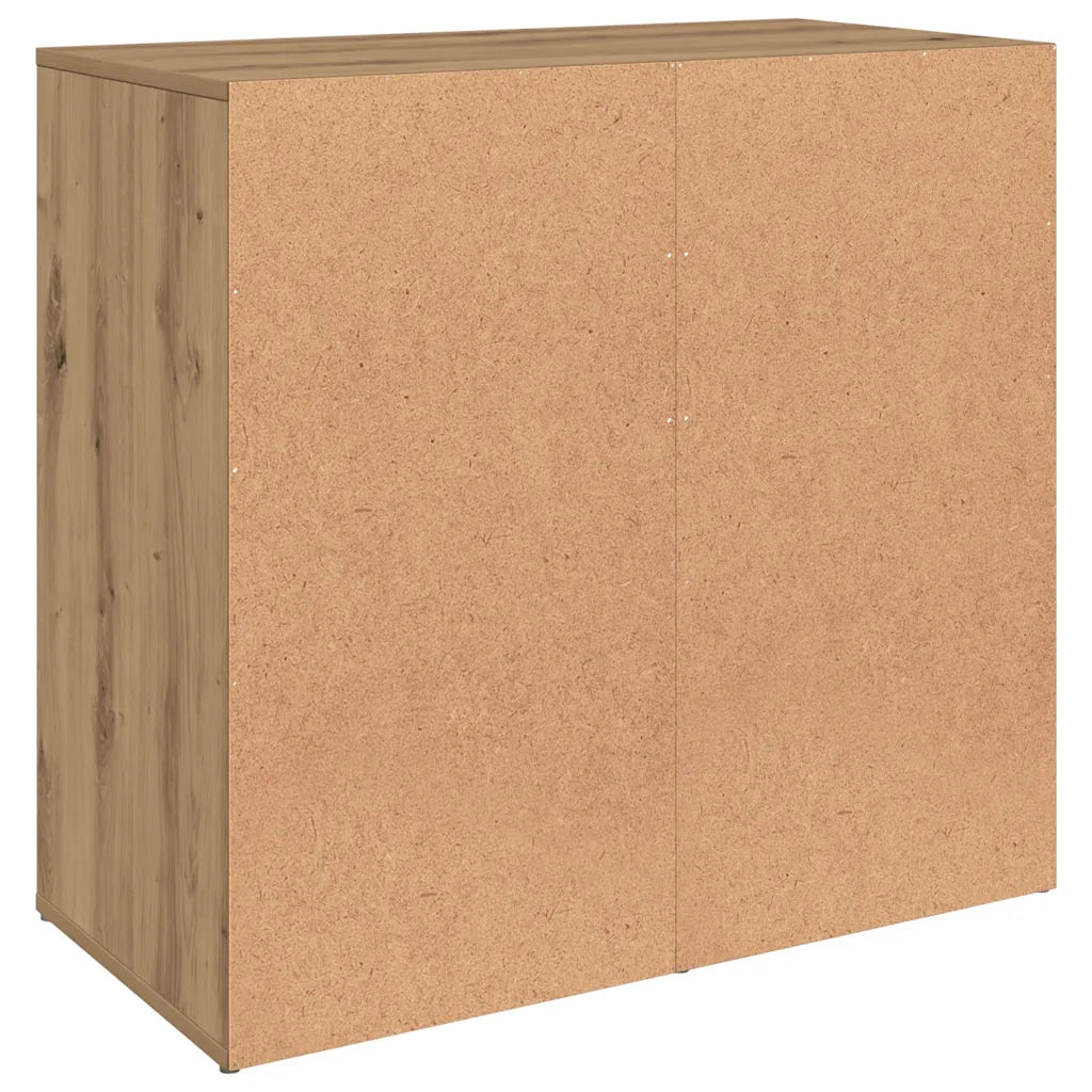 Badeværelsesskab 80x40x75 cm konstrueret træ kunsteg
