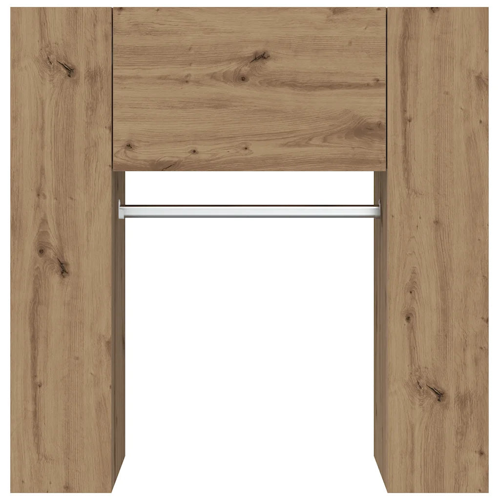 Entrémøbel 97,5x37x99 cm konstrueret træ artisan egetræsfarve