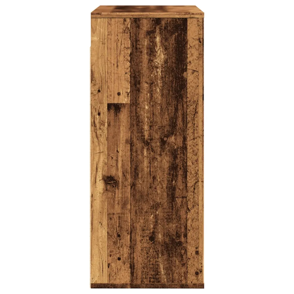 Vægskab 80x33x80 cm konstrueret træ gammelt træ-look