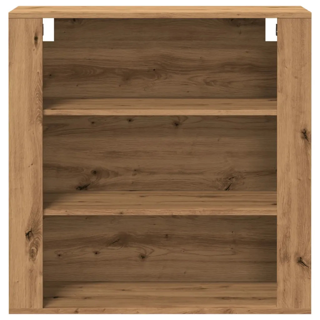Vægskab 80x33x80 cm konstrueret træ egetræsfarve