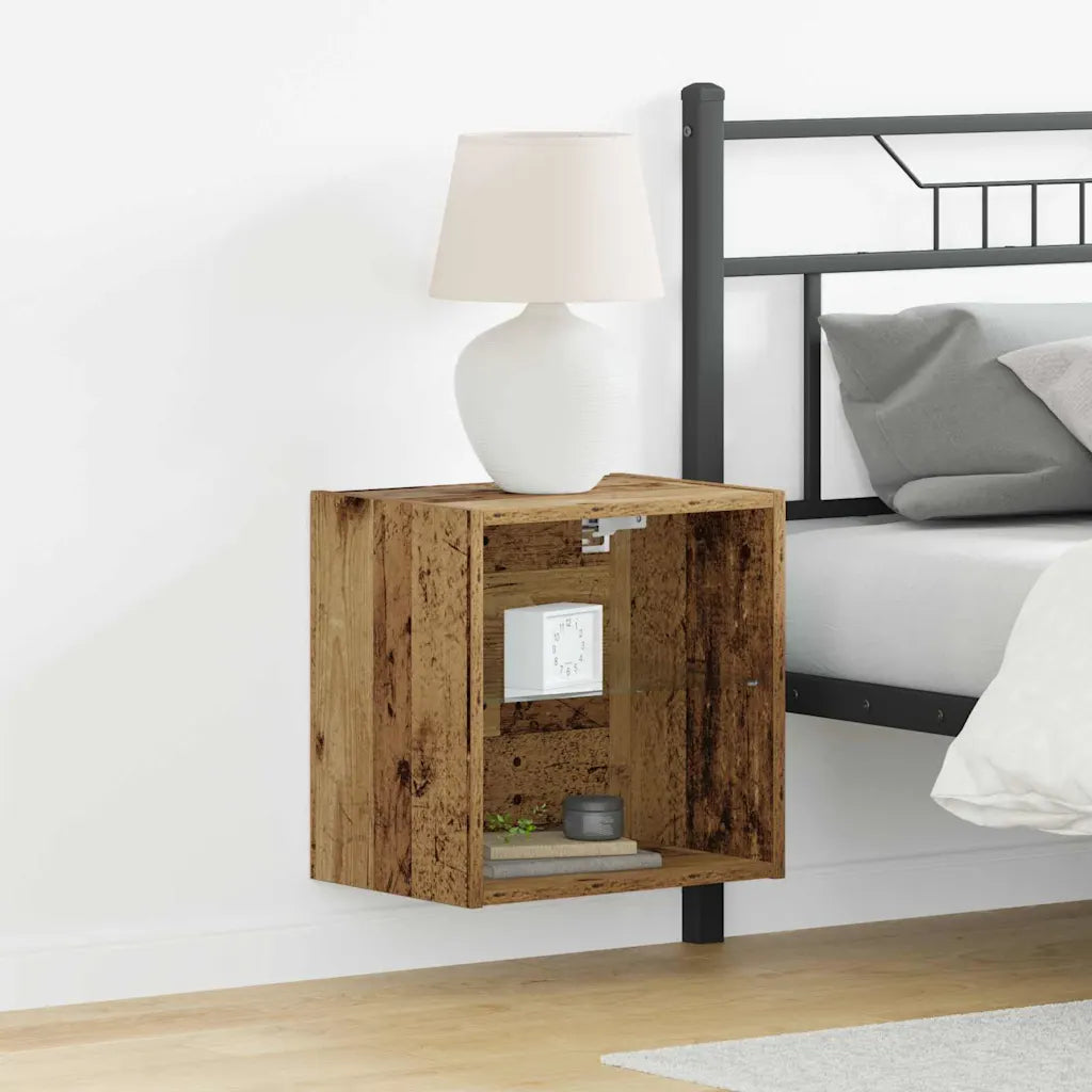 Flydende hylde med LED lys 2 stk.