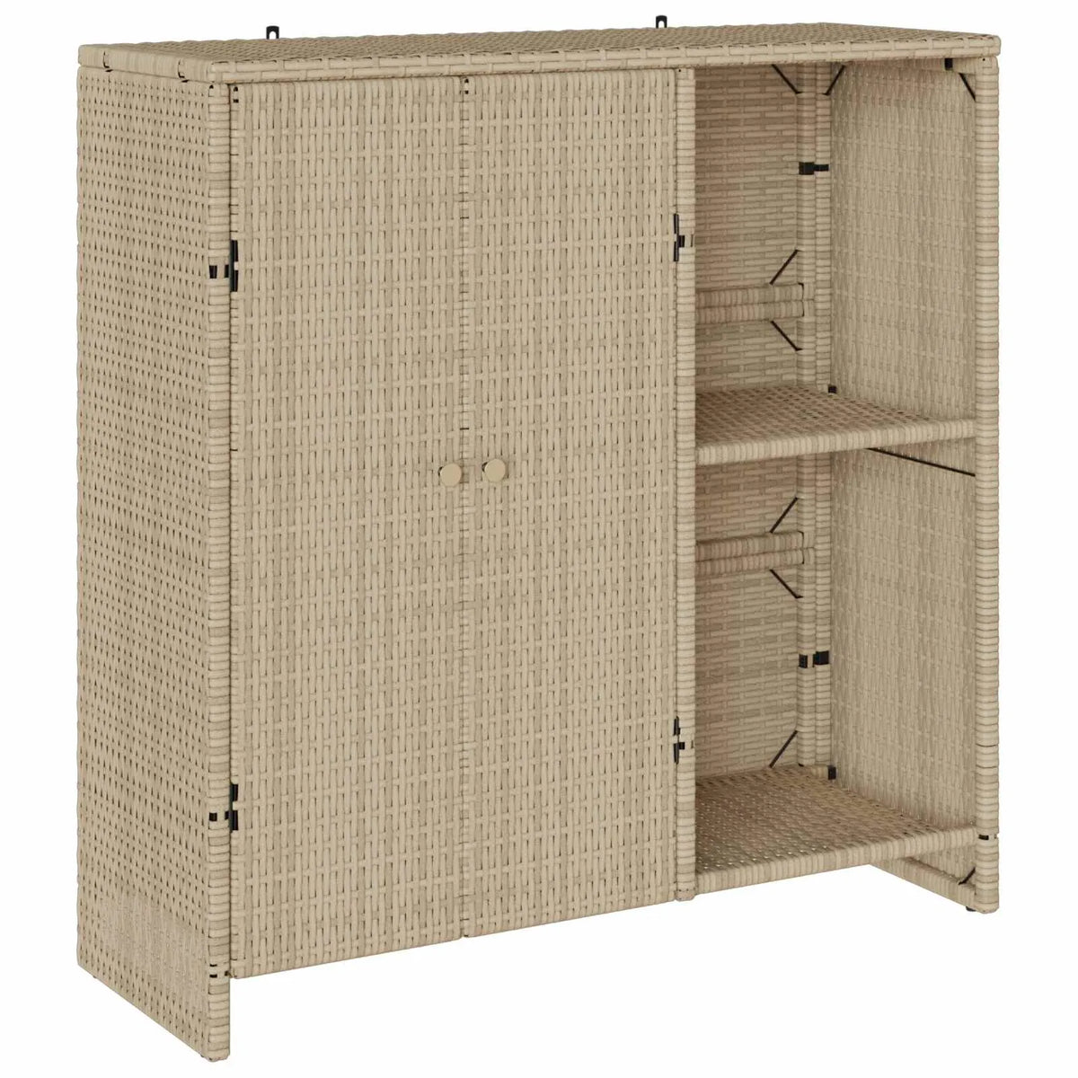 Opbevaringsskab med hylde   Rattan