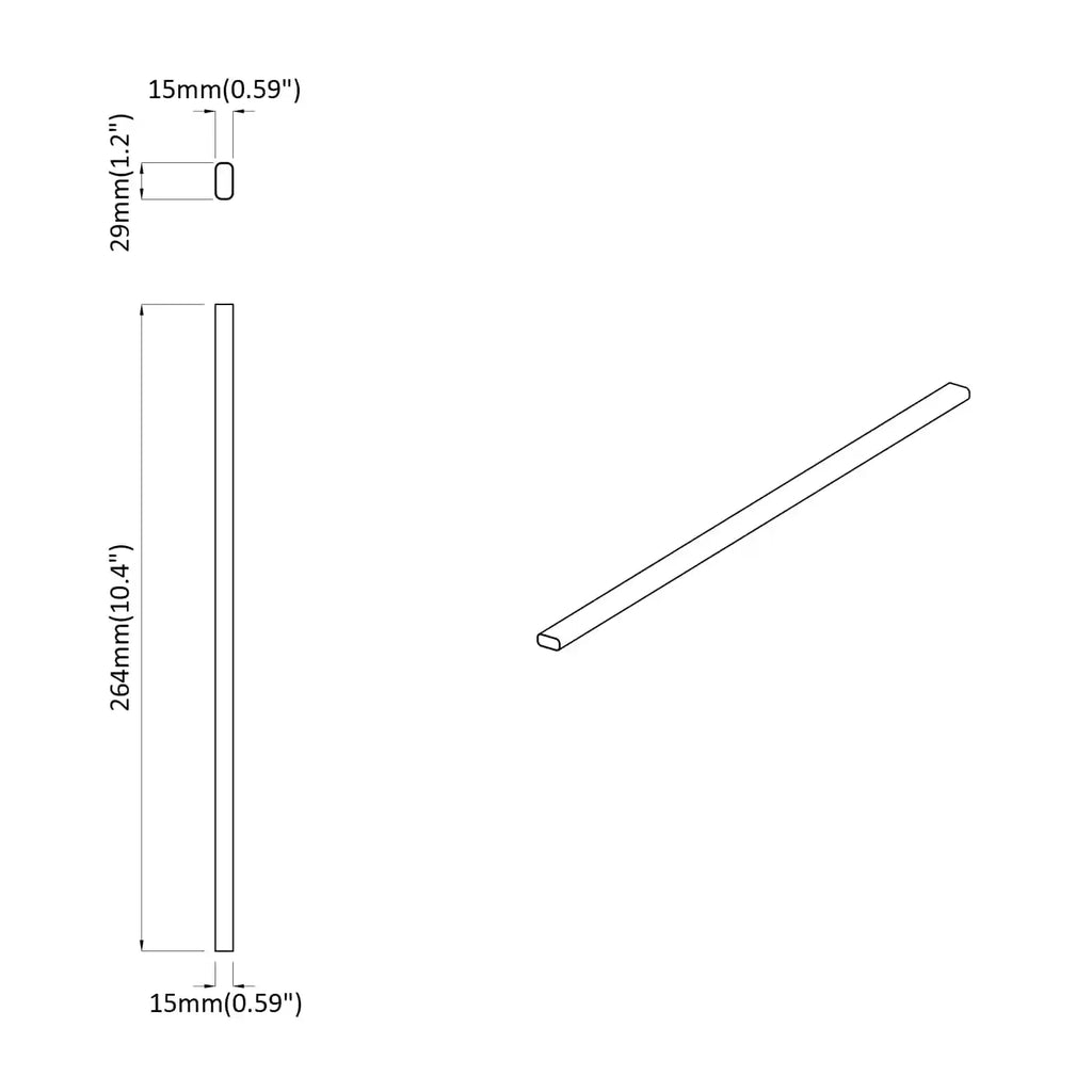 Bøjlestang 2 stk.   Aluminiumlegering