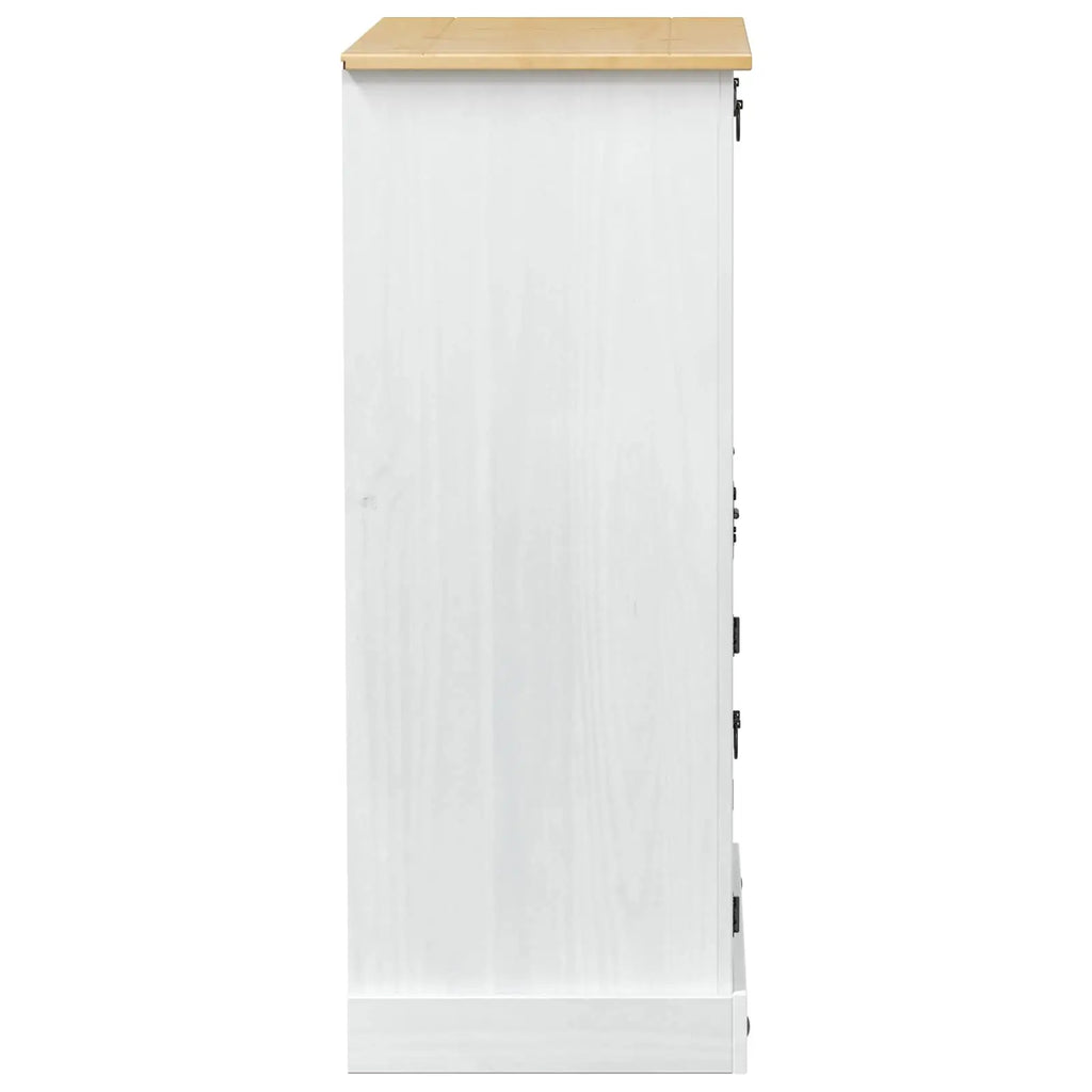 Vinskab Hvid 97 x 45 x 114 cm Massiv fyrretræ