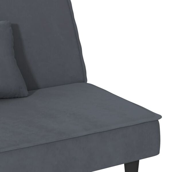 Sovesofa velour mørkegrå