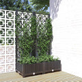 Haveplantekasse med espalier sort 80x40x121,5 cm PP