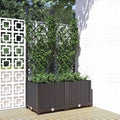 Haveplantekasse med espalier sort 80x40x136 cm PP