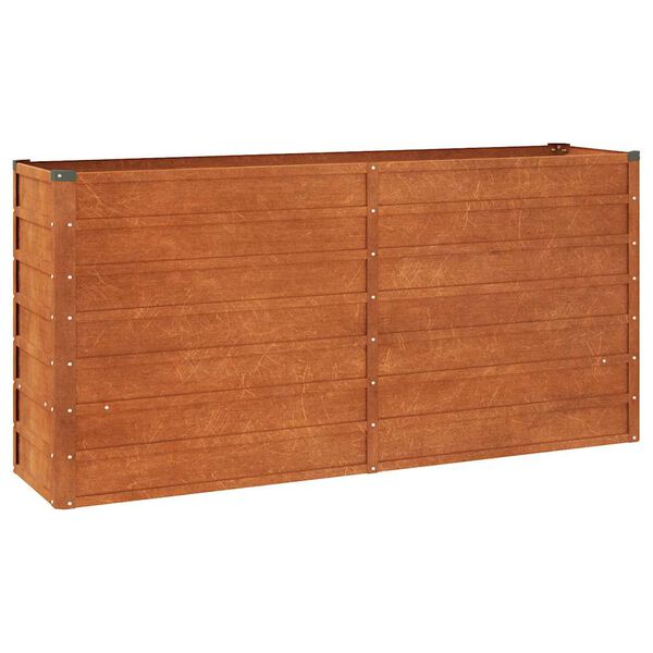 Højbed 160x40x77 cm cortenstål rustfarvet