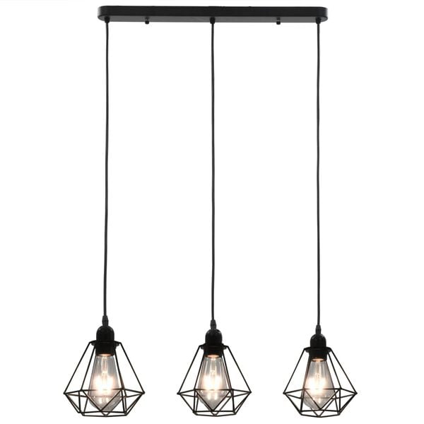 Loftlampe med diamantdesign