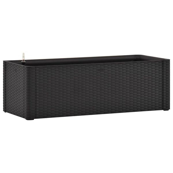 Højbed med automatisk vandingssystem 100x43x33 cm antracitgrå