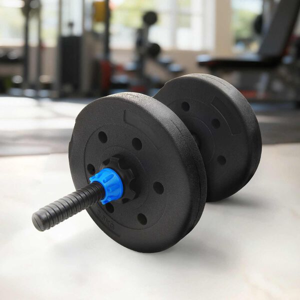 Vægtplader 4 stk. Sort Ø 21.5 x 3.8 cm Cement og jernsand