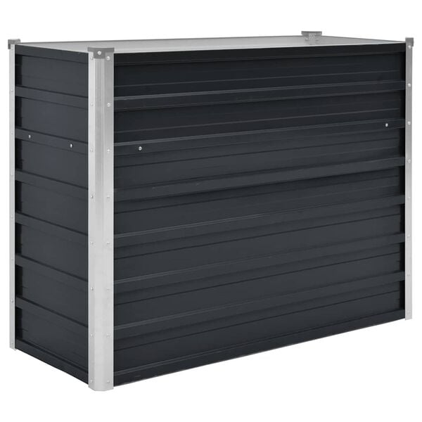 Hævet plantekasse 100x40x77 cm galvaniseret stål antracitgrå