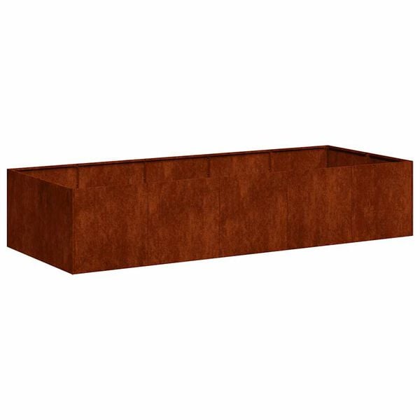 Plantekasse rustfarvet 200x80x40 cm forvitringsstål