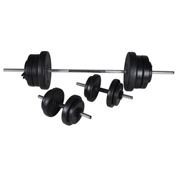 Vægtstang + 2 håndvægte 60,5 kg
